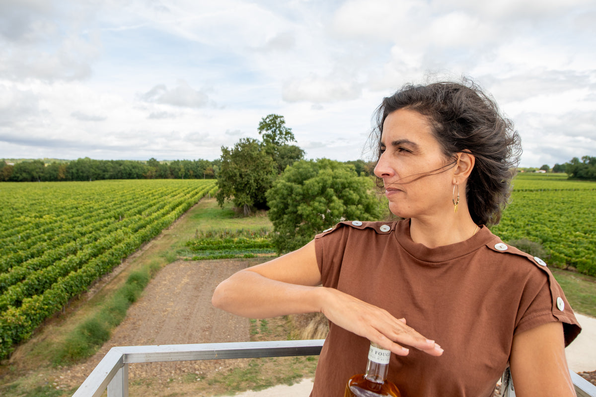 Fanny Fougerat in the vineyard — photography by Michael Boudot