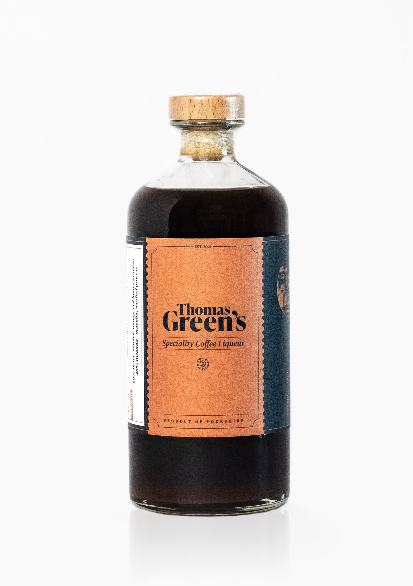 Thomas Green's Speciality Coffee Liqueur bottle – rich and smooth craft spirit made in Yorkshire."